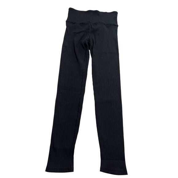 Carbon38 Ribbed Leggings in Black - Picture 1 of 5